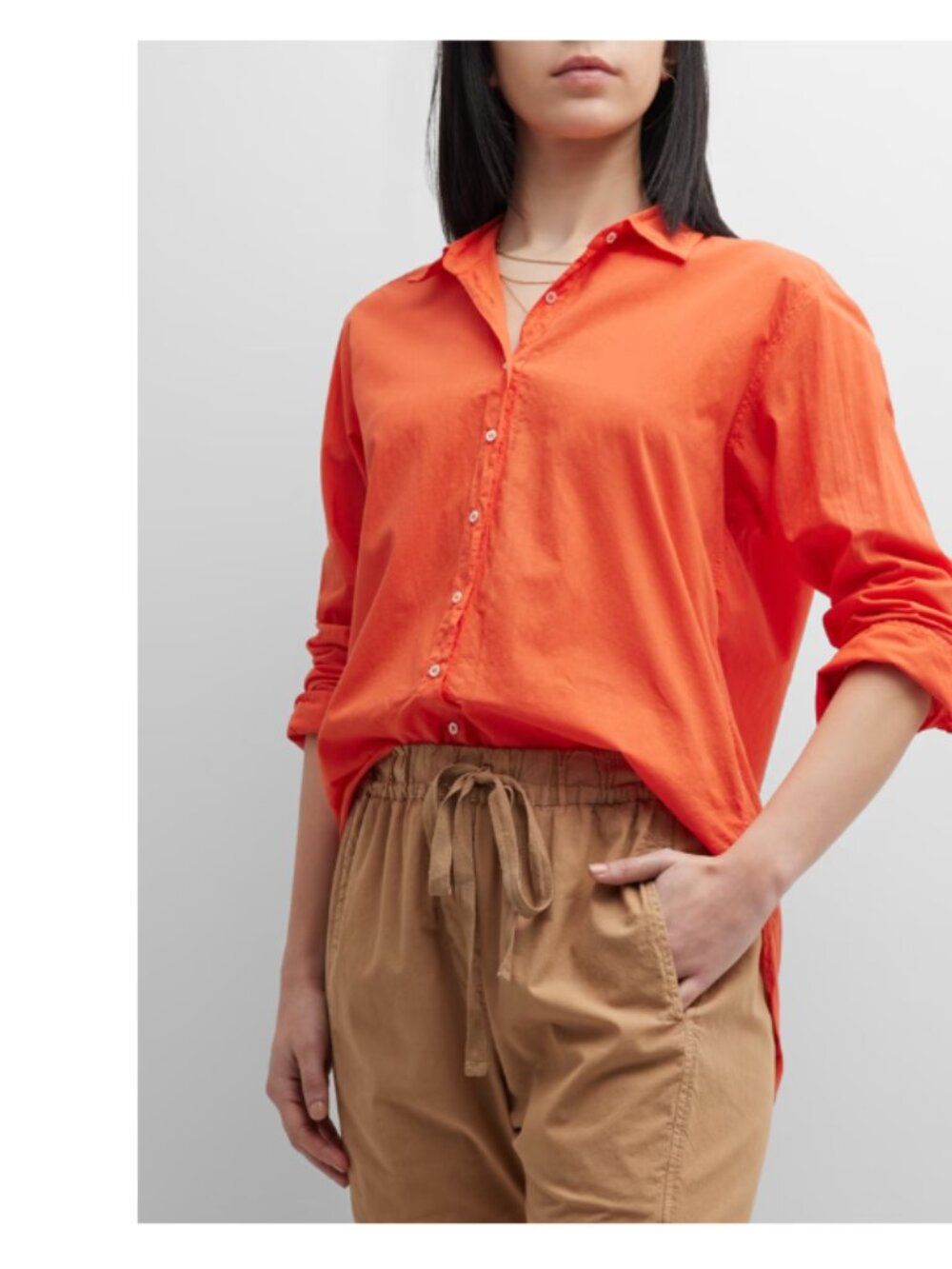 Xirena Beau Button-Down Poplin Shirt in Sugar Poppy